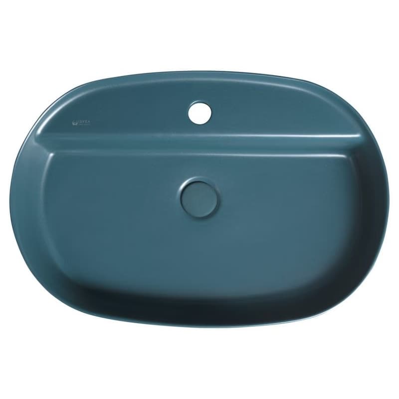 ISVEA - INFINITY OVAL keramické umývadlo na dosku, 60x40cm, matná zelena Petrol 10NF65060-2P 3