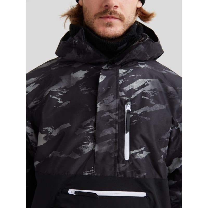 Pánska lyžiarska bunda FUNDANGO Tilbury Logo Anorak-893-black camouflage 6