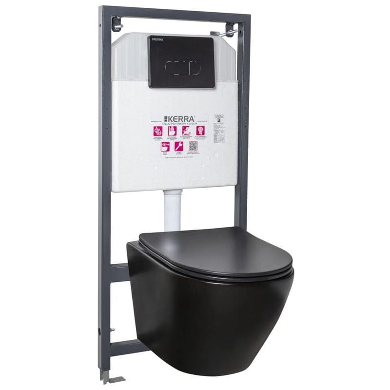 KERRA - Inštalačný set WC Delos BLM/Pacific Black 5907548115874 1