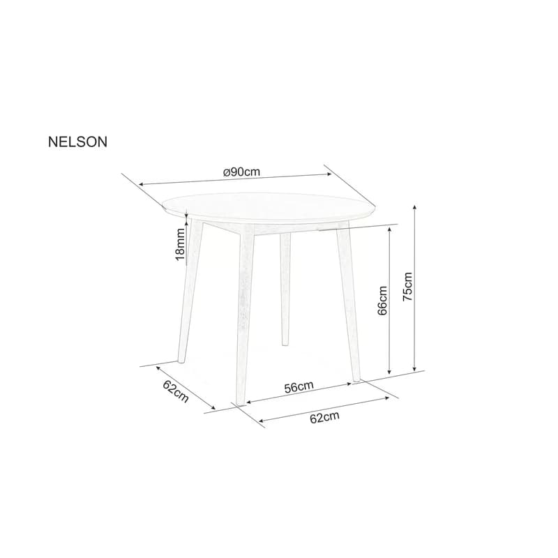 Signal Jedálenský stôl NELSON | 90 cm 3