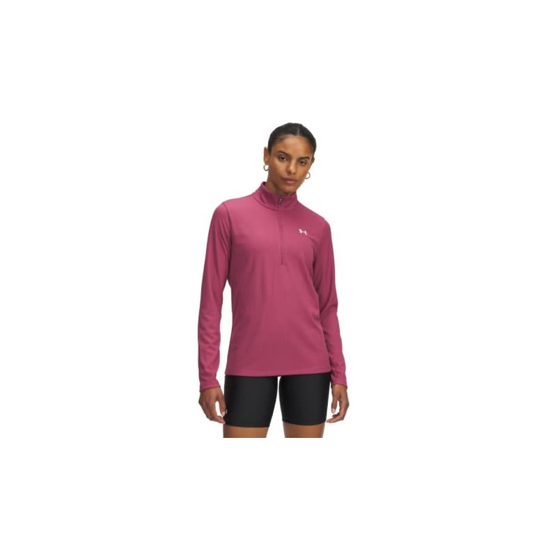 Dámska tréningová mikina s 1 2 zipsom UNDER ARMOUR Tech Rib 1 2 Zip-RED
