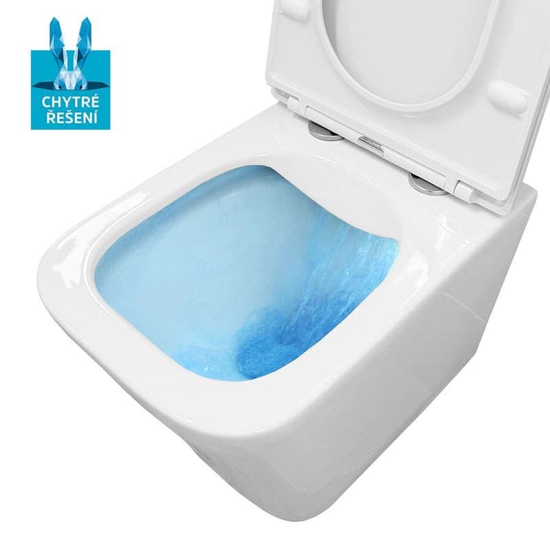 Mereo WC závesné kapotované, RIMLESS, 490x340x350, keramické, vr. sedátka CSS118S VSD83S 4