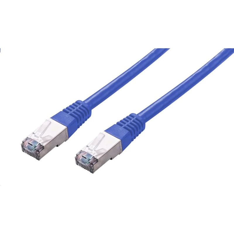 C-TECH Kábel patchcord Cat5e, FTP, modrý, 1m 1