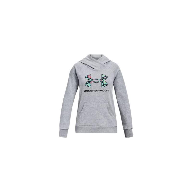 Dievčenská mikina s kapucňou UNDER ARMOUR Rival Logo Hoodie-GRY 035