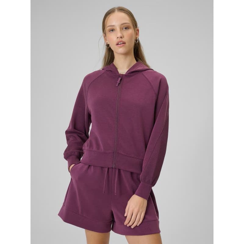 Dámska mikina so zipsom 4F SWEATSHIRT F2178-60S-BURGUNDY 3