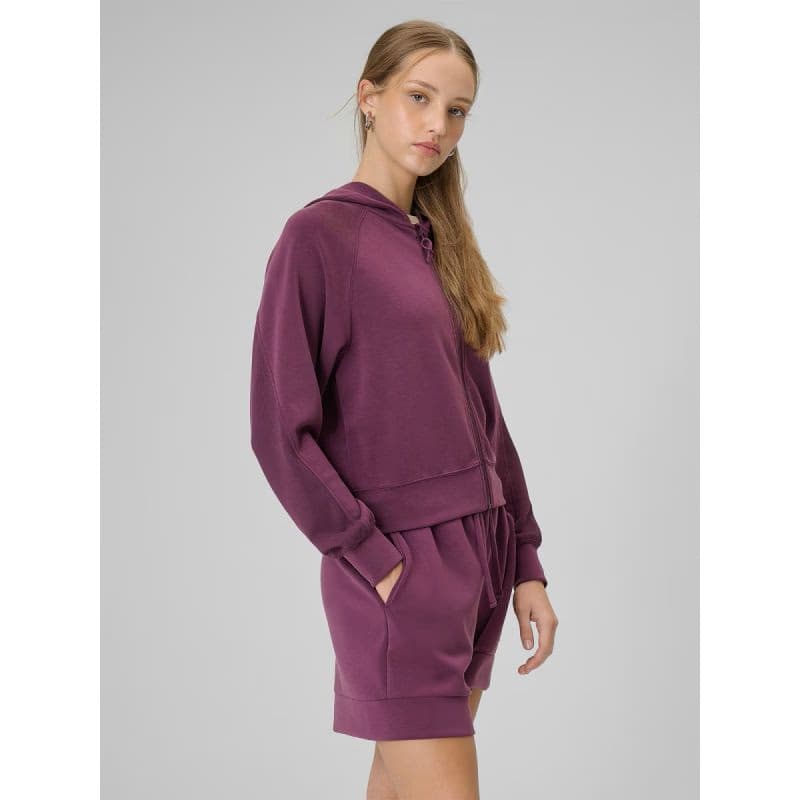 Dámska mikina so zipsom 4F SWEATSHIRT F2178-60S-BURGUNDY 4