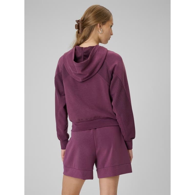 Dámska mikina so zipsom 4F SWEATSHIRT F2178-60S-BURGUNDY 5