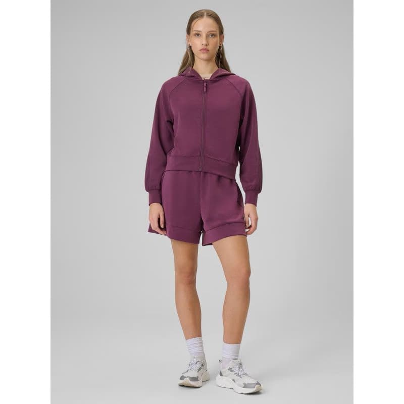 Dámska mikina so zipsom 4F SWEATSHIRT F2178-60S-BURGUNDY 6