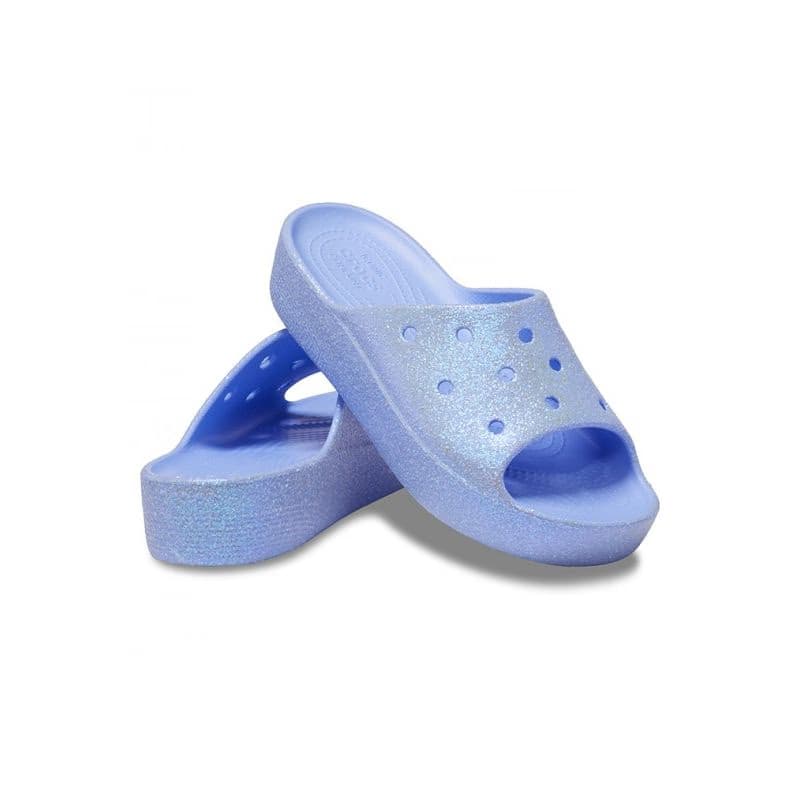 Dámske šlapky (plážová obuv) CROCS Classic Platform Glitter Slide W moon jelly 4