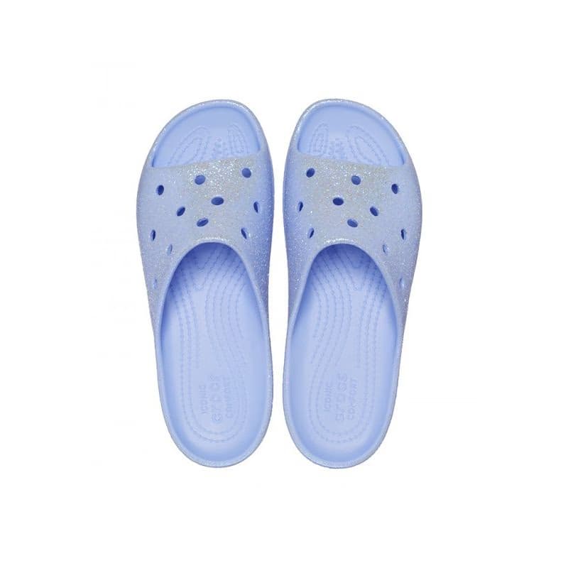 Dámske šlapky (plážová obuv) CROCS Classic Platform Glitter Slide W moon jelly 5