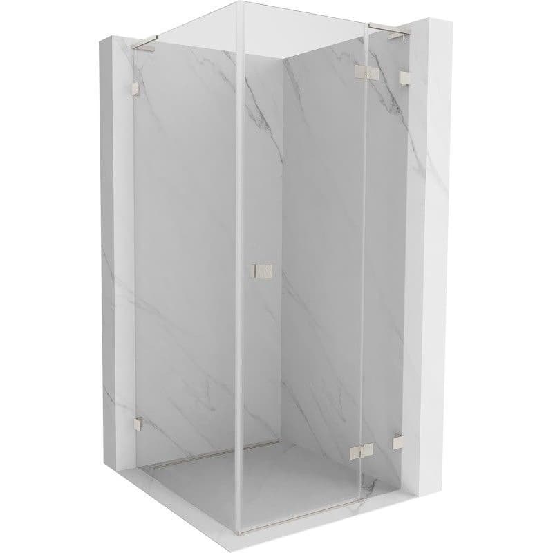 MEXEN/S - Lunar L sprchový kút dvere krídlové pravá 90 x 90, transparent, nikel kartáčovaný 834L-090-090-97-00-P 1