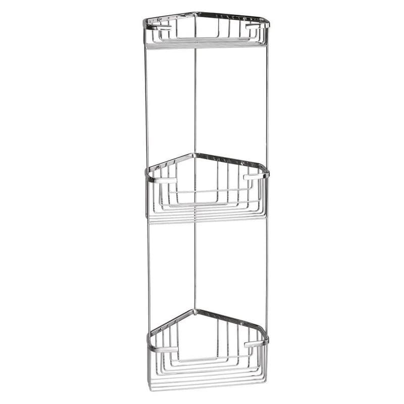 Gedy - SMART trojposchodová rohová polička 175x590x175, chróm 2484 1