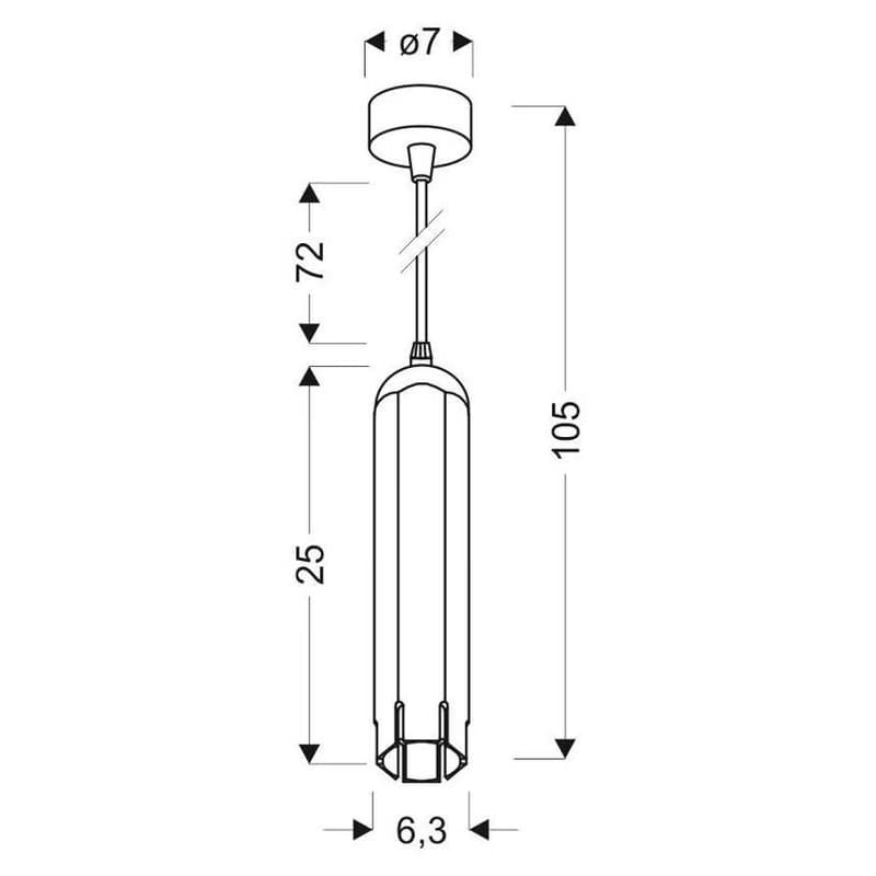 Závesná lampa TUBA 1xGU10 Candellux 6