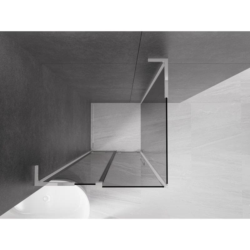 MEXEN/S - Velar L sprchovací kút, posuvné dvere 90 x 90, grafit, chróm 871-090-090-43-01 6