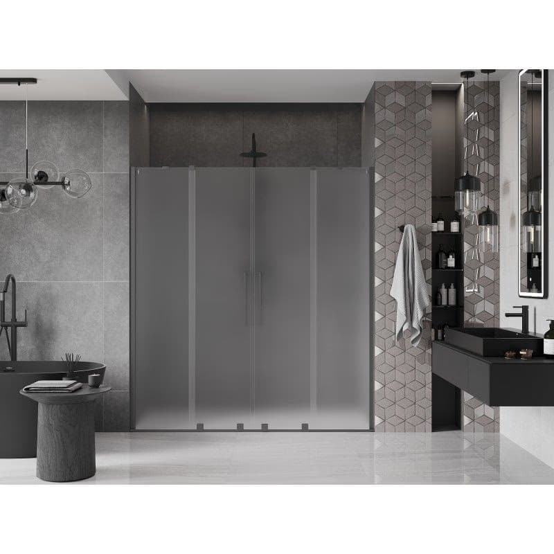 MEXEN/S - Velar Duo posuvné sprchové dvere 200, dekor, grafit metal 871-200-000-32-95 2
