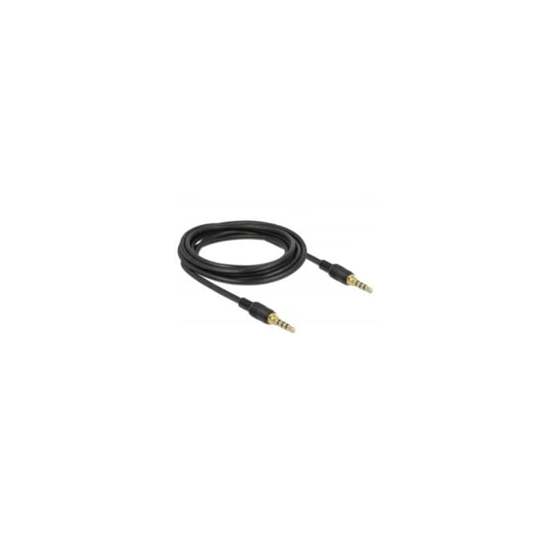 Delock Kábel Stereo Jack 3,5 mm 4 pin samec > samec 3 m čierny 6