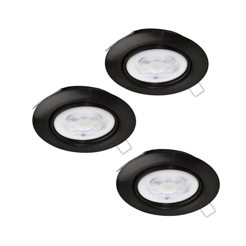 Eglo 901755 - SADA 3x LED Podhľadové svietidlo FAVAZZINA 1xGU10/4W/230V čierna 901755 1
