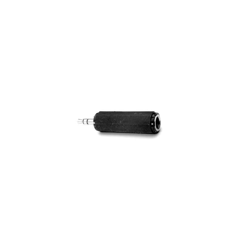 Audio redukcia, Jack (3.5mm) samec - Jack (6.3mm) samica, stereo, čierna, DOPRADE