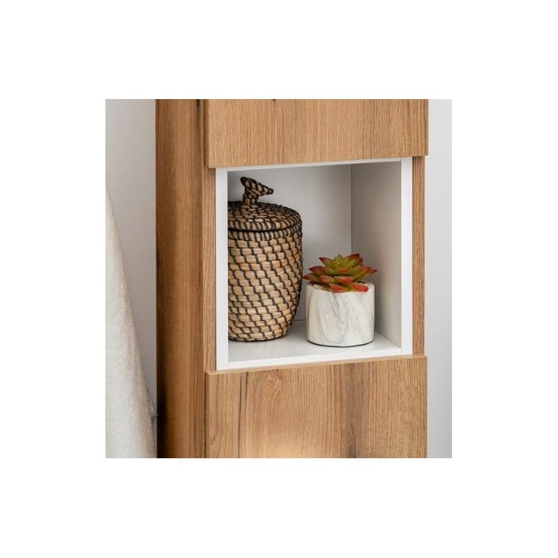 ArtCom Vysoká skrinka do kúpeľne NOVA Oak 80-03-2D 3