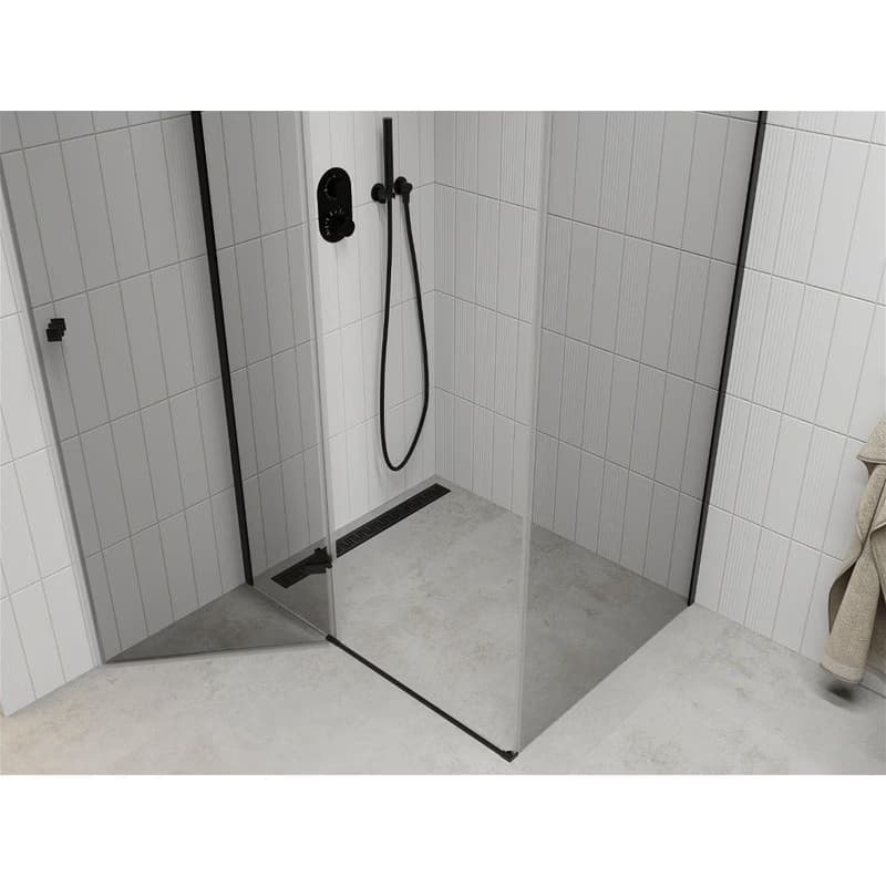 MEXEN/S - ROMA sprchovací kút 90x100, transparent, čierna 854-090-100-70-00 5