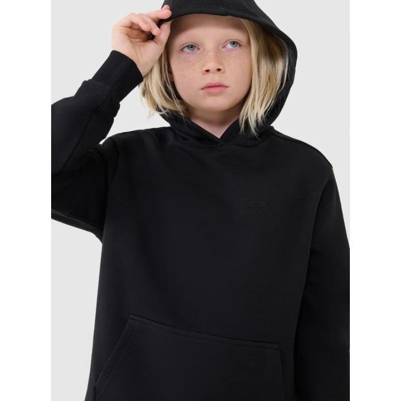 Chlapčenská mikina so zipsom 4F JUNIOR SWEATSHIRT-JWMM00TSWSM1860-20S-BLACK 2
