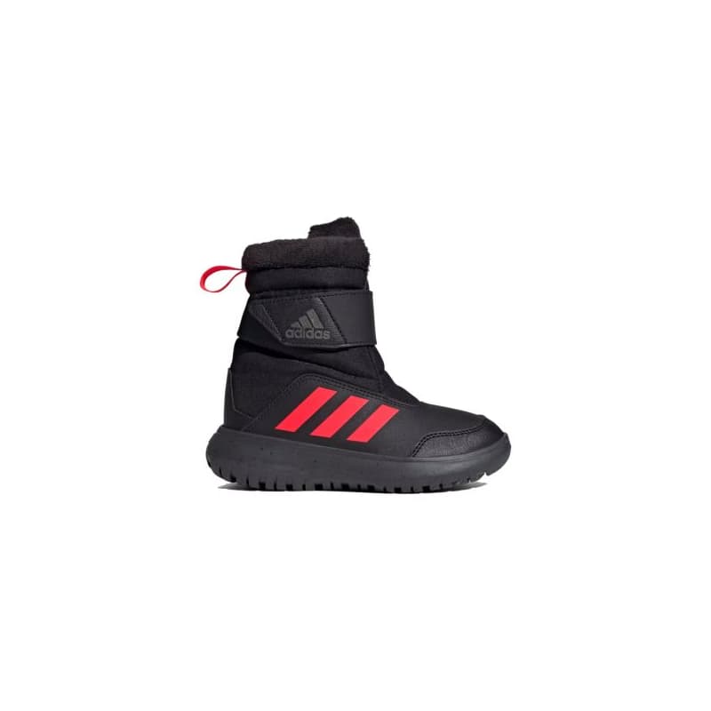 Chlapčenské vysoké zimné topánky ADIDAS Winterplay core black solar red iron metalic