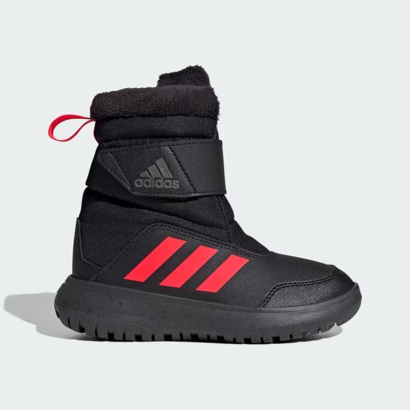 Chlapčenské vysoké zimné topánky ADIDAS Winterplay core black solar red iron metalic 2
