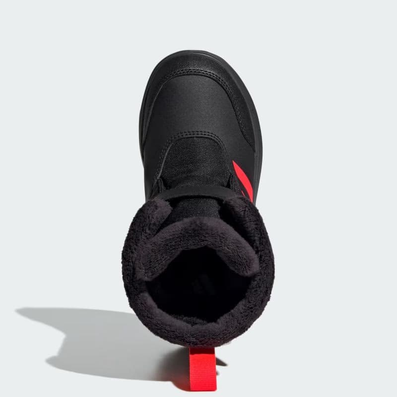 Chlapčenské vysoké zimné topánky ADIDAS Winterplay core black solar red iron metalic 6