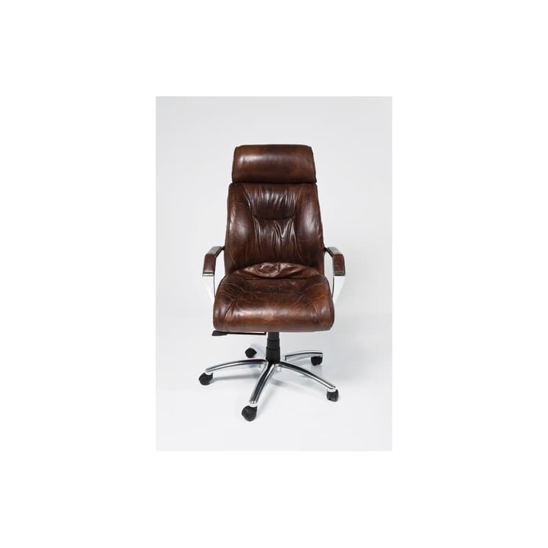 Cigar Lounge kancelárska stolička hnedá koža