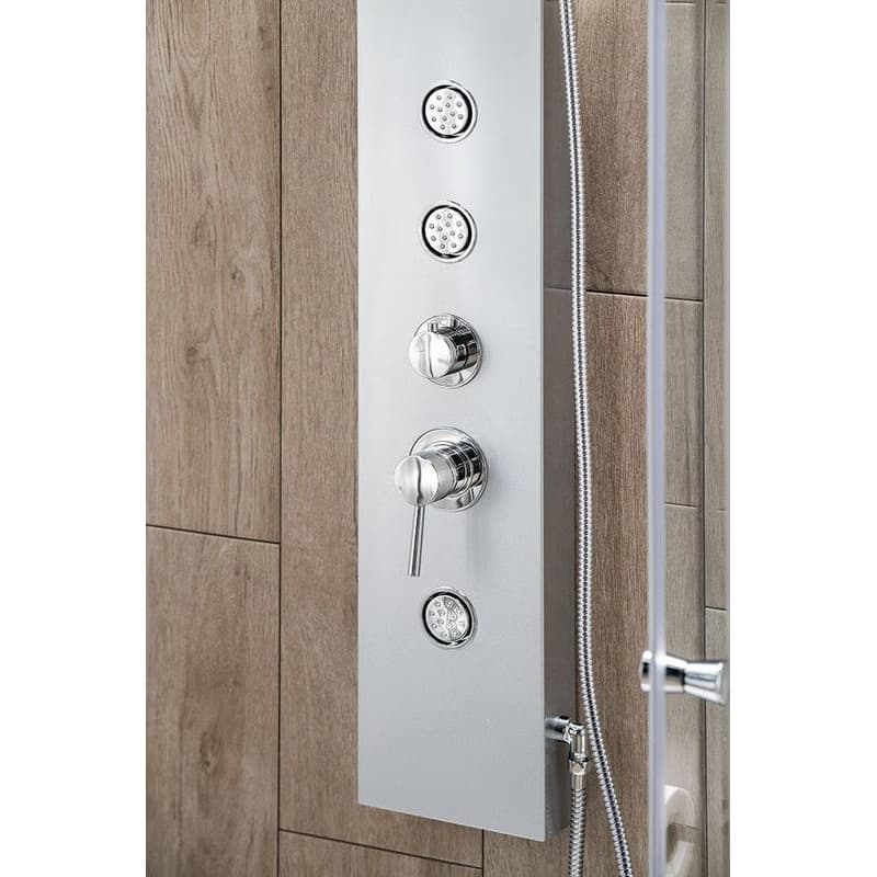 AQUALINE - TUSA sprchový panel, 200x1400, strieborna SL680 6