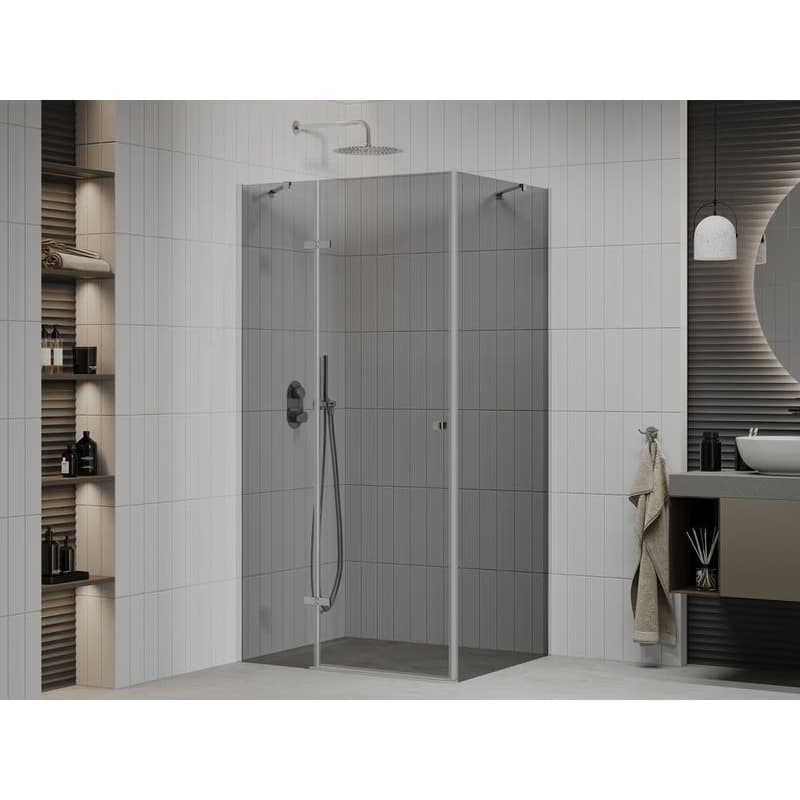 MEXEN/S - ROMA sprchovací kút 90x70, grafit, chróm 854-090-070-01-40 2