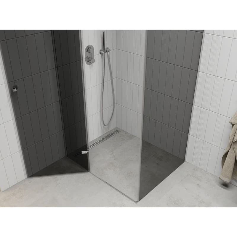 MEXEN/S - ROMA sprchovací kút 90x70, grafit, chróm 854-090-070-01-40 5