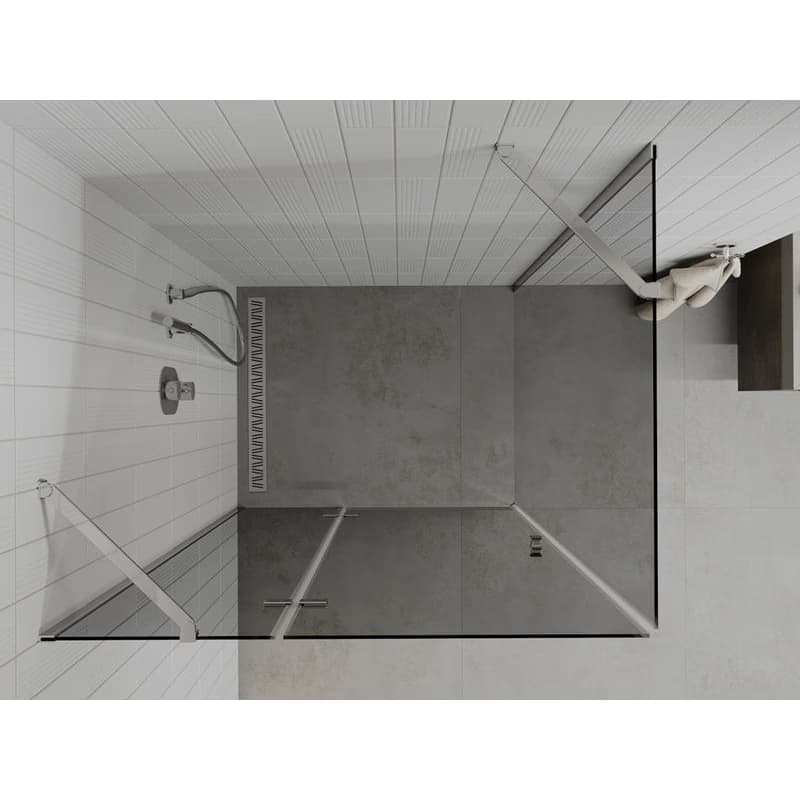 MEXEN/S - ROMA sprchovací kút 90x70, grafit, chróm 854-090-070-01-40 6
