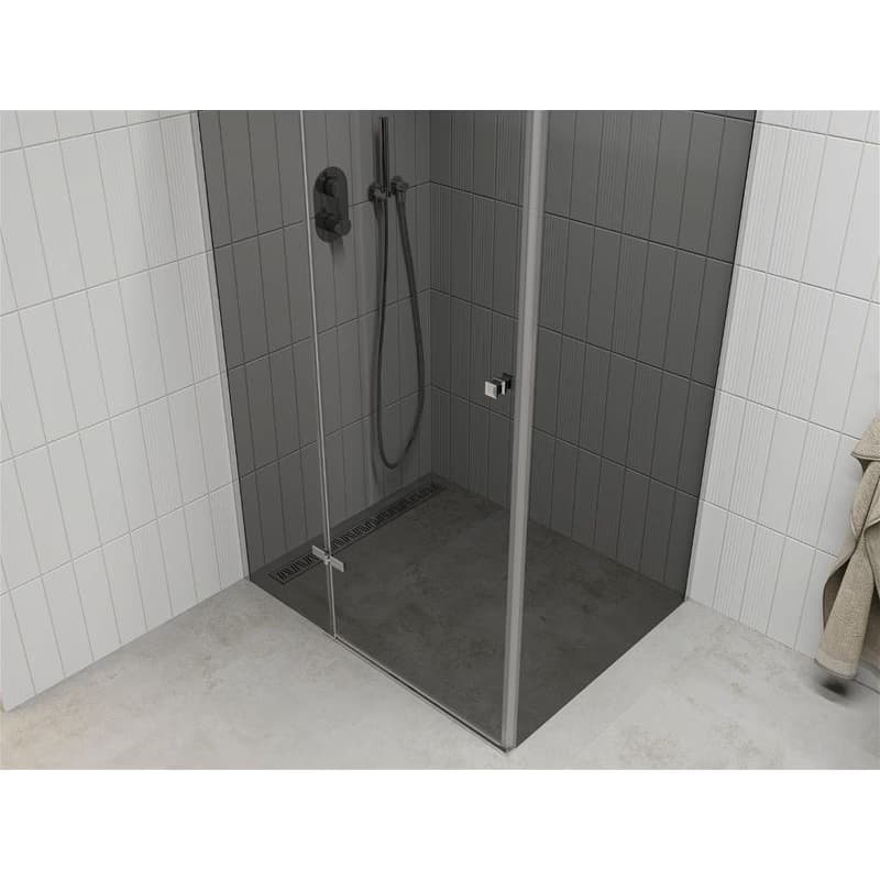 MEXEN/S - ROMA sprchovací kút 100x80, grafit, chróm 854-100-080-01-40 4