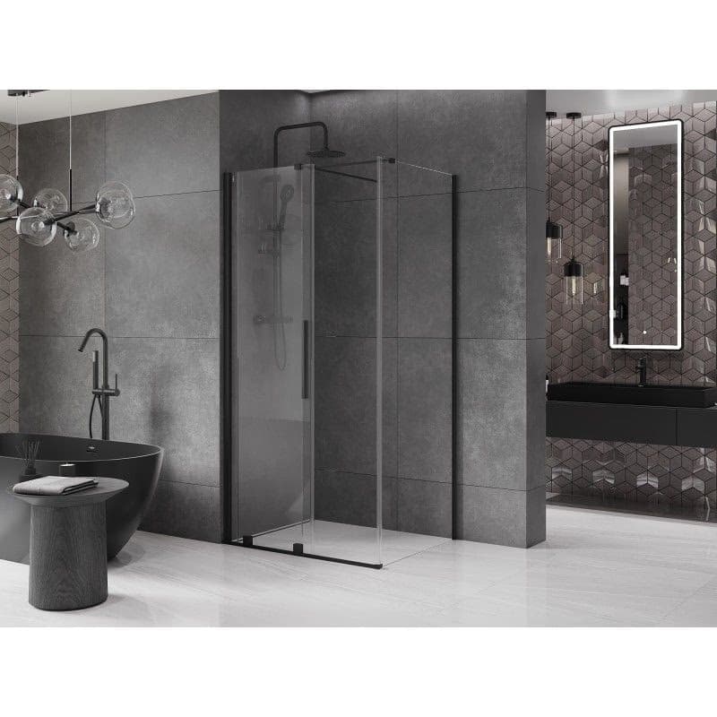 MEXEN/S - Velár sprchovací kút 100 x 70, transparent, čierna 871-100-070-01-70 2