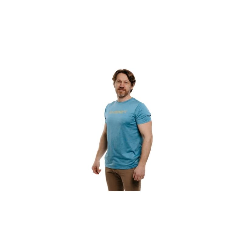 Pánske turistické tričko s krátkym rukávom EVERETT TecShirt M blue melange