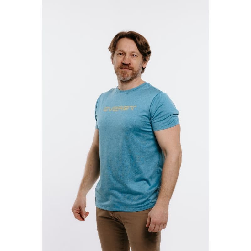 Pánske turistické tričko s krátkym rukávom EVERETT TecShirt M blue melange 2