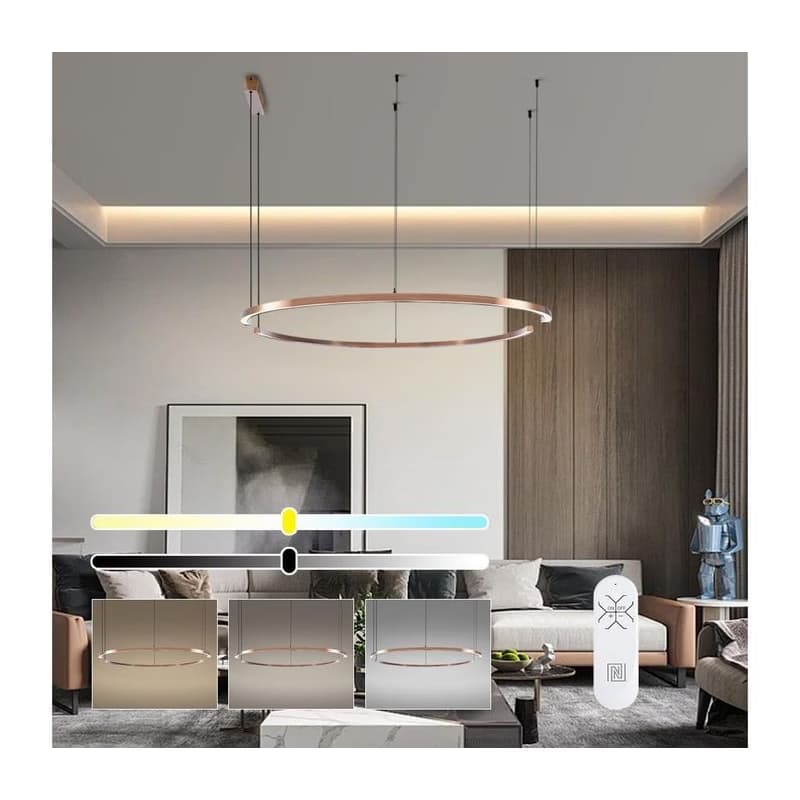 NEO 07328L - LED stmievateľný luster na lanku FINO 72W/230V 120 cm ružové zlato Tuya+DO 07328L