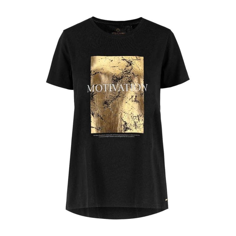 Dámske tričko s krátkym rukávom VOLCANO T-MOTIV-700-BLACK 4