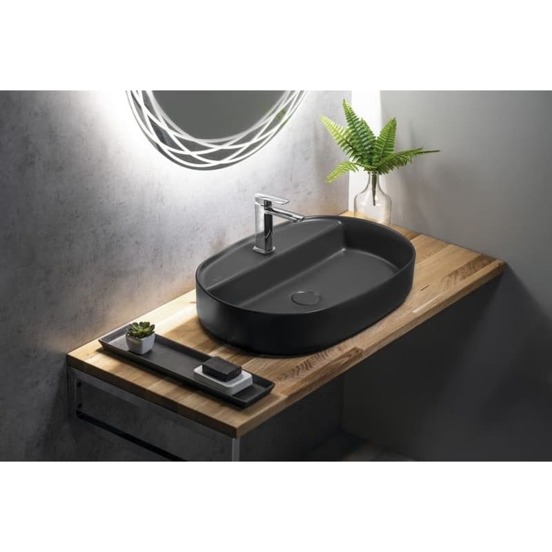 ISVEA - INFINITY OVAL keramické umývadlo na dosku, 60x40cm, antracit 10NF65060-2C 3