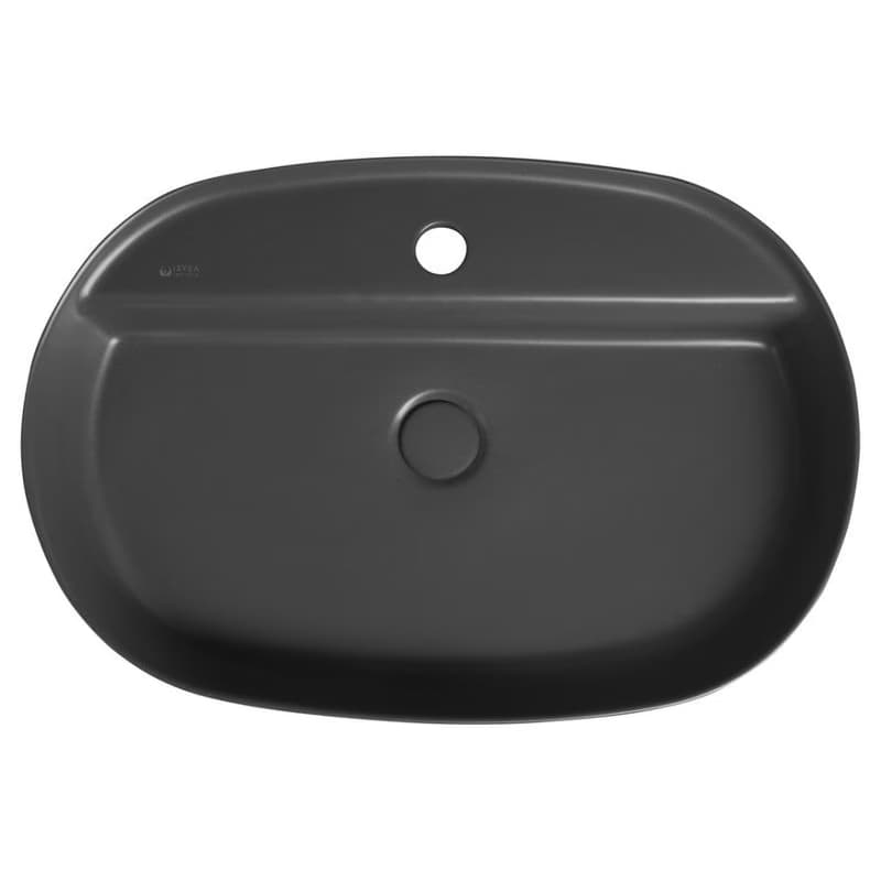 ISVEA - INFINITY OVAL keramické umývadlo na dosku, 60x40cm, antracit 10NF65060-2C 4