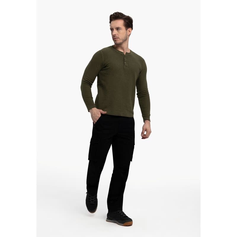 Pánske tričko s dlhým rukávom VOLCANO L-AZUX-302-KHAKI 3