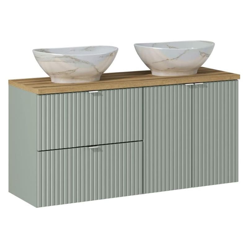 ArtCom Kúpeľňová skrinka s umývadlom a doskou LINE Reed Green DU120/1 | 120 cm 1