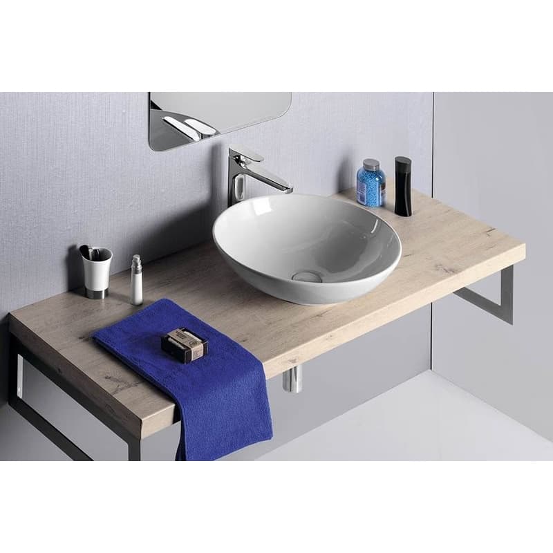 SAPHO - DIMP keramické umývadlo na dosku, Ø 46cm, biela WH060 2