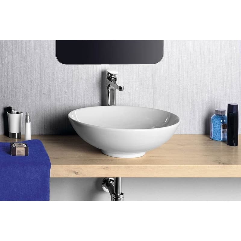 SAPHO - DIMP keramické umývadlo na dosku, Ø 46cm, biela WH060 3