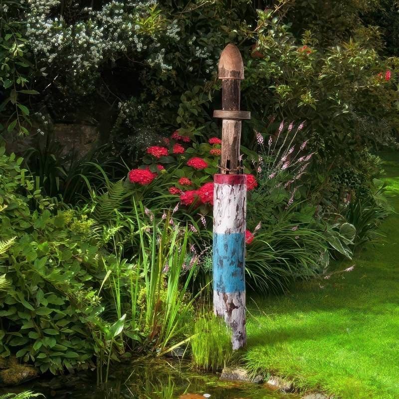 Dekorácia Drevený maják, farebný, 94 cm 1