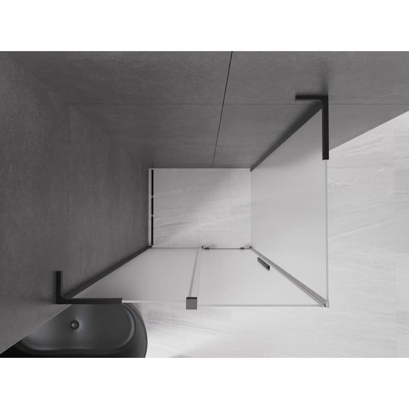 MEXEN/S - Velar L sprchovací kút, posuvné dvere 100 x 70, dekor, čierna 871-100-070-33-70 6