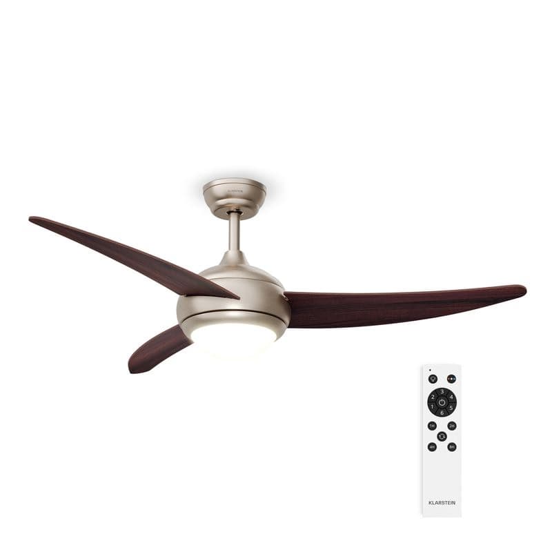 Klarstein El Paso stropný ventilátor so svetlom | 132 cm | 35 W | Tichá prevádzka | Drevo 1