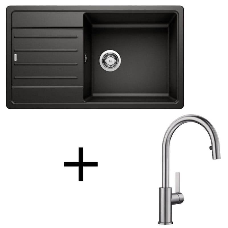 Blanco set Legra XL 6 S + Candor-S leštený nerez biela