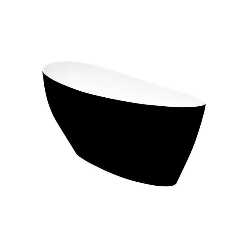 BESCO - Voľne stojaca vaňa KEYA (SAPRI) - Farba - Čierna / biela, Rozmer vane - 165 × 70 cm VANSAP16BW 3